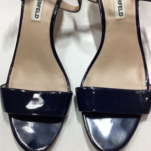 Karl Lagerfeld Black Heels Minimalist Design - Picture 3 of 14